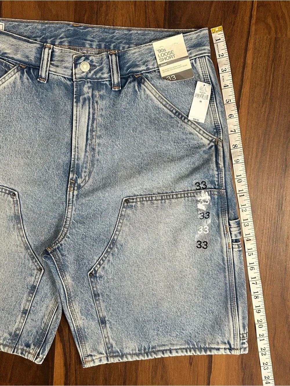 Old Navy Light Blue double knee Denim Carpenter Shorts